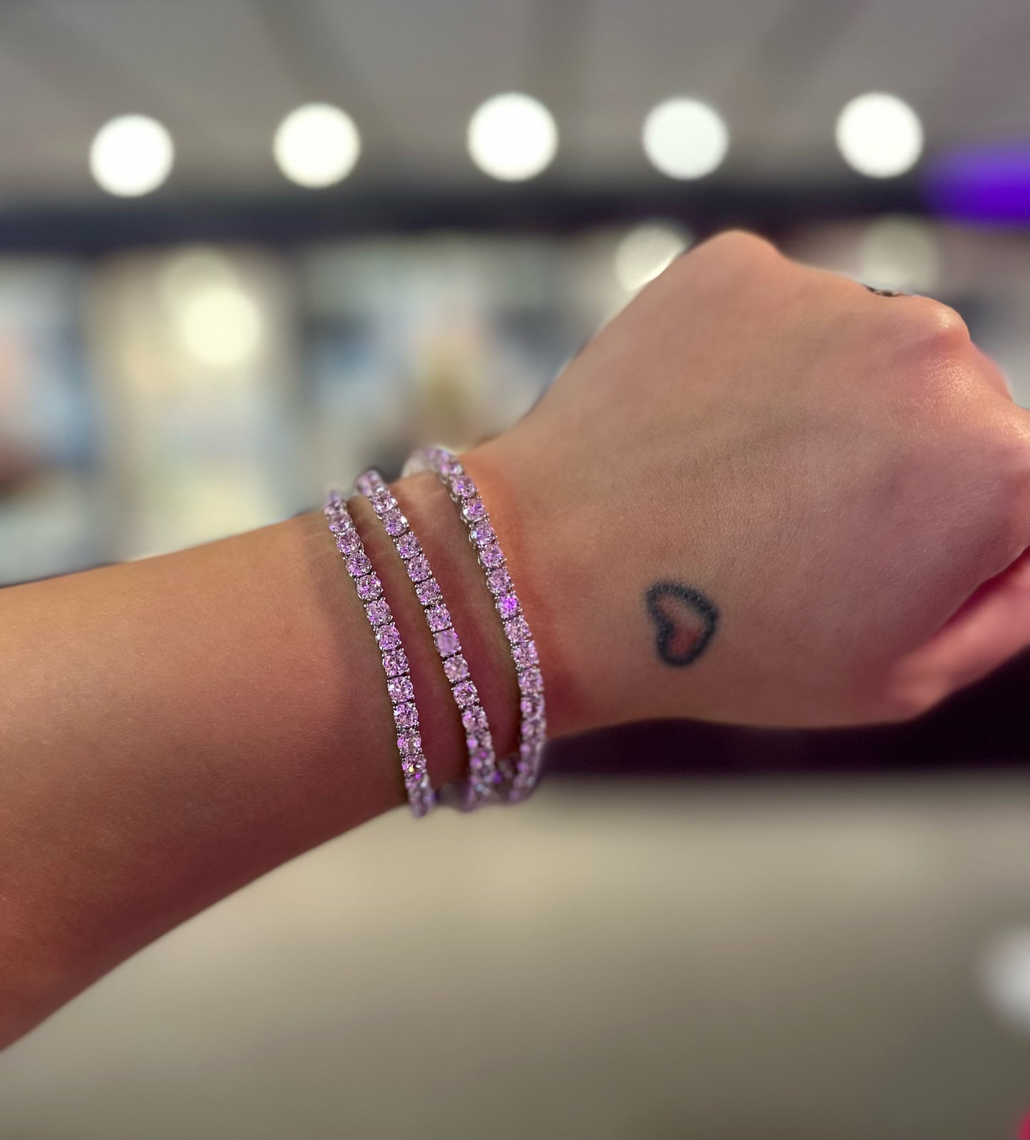 Pink Tennis Bracelet