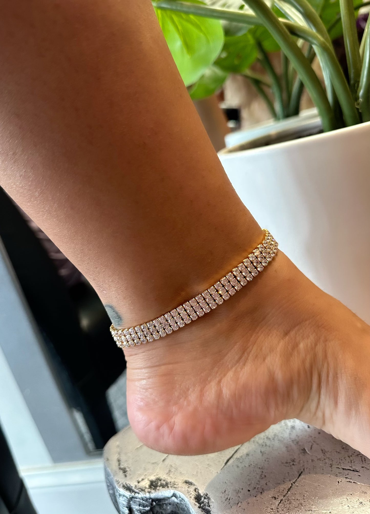 Three-Peat Anklet