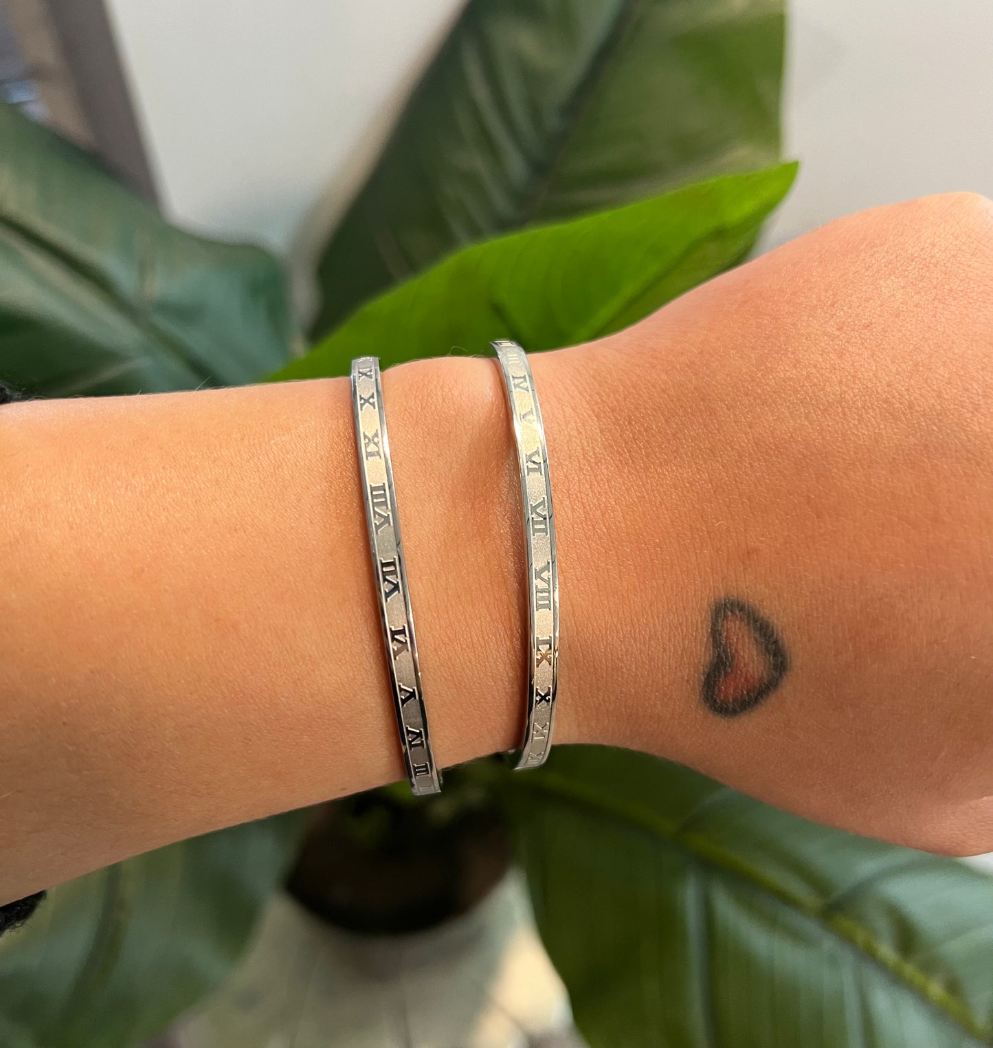 Roman Numeral Bangle- thin