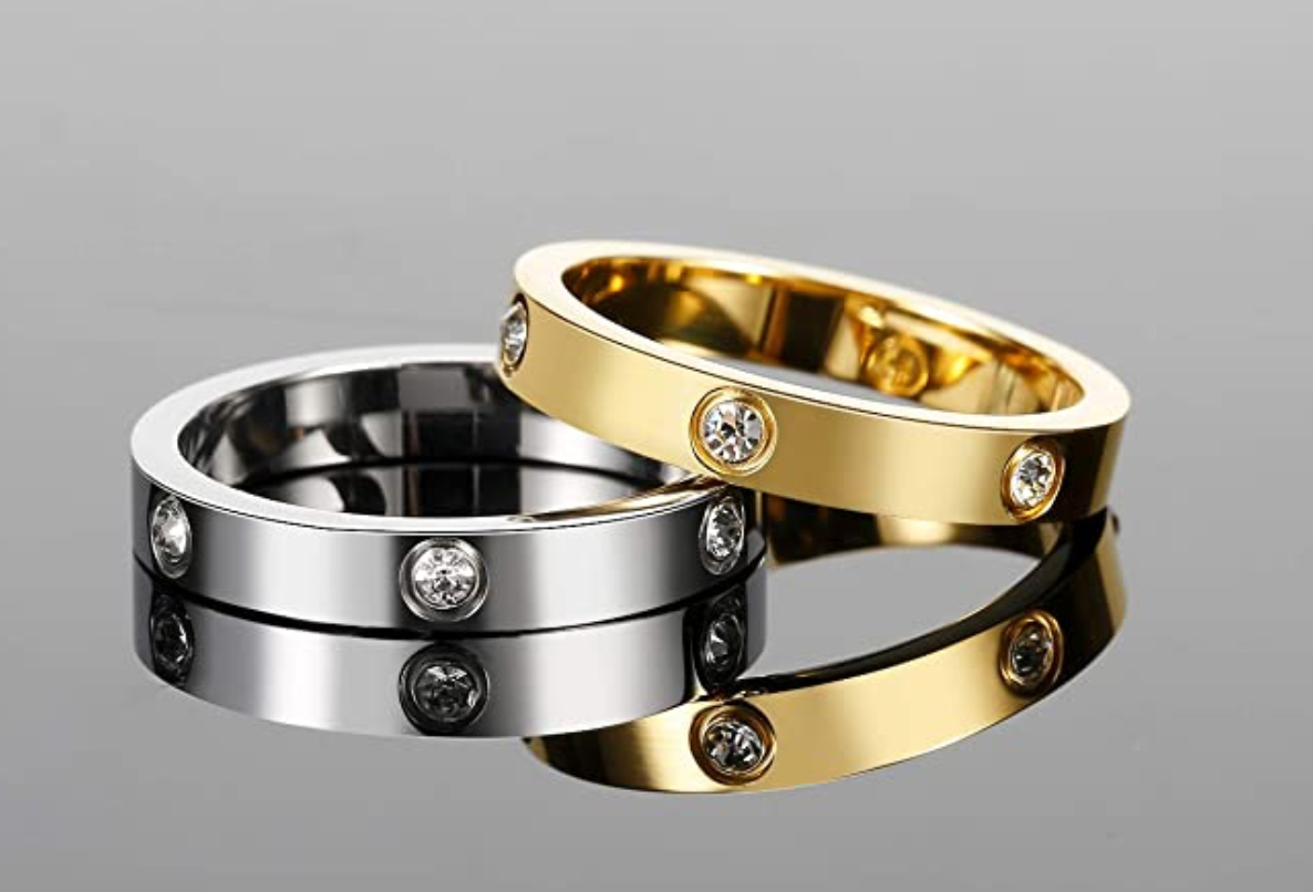 Studded Out Ring-Gold