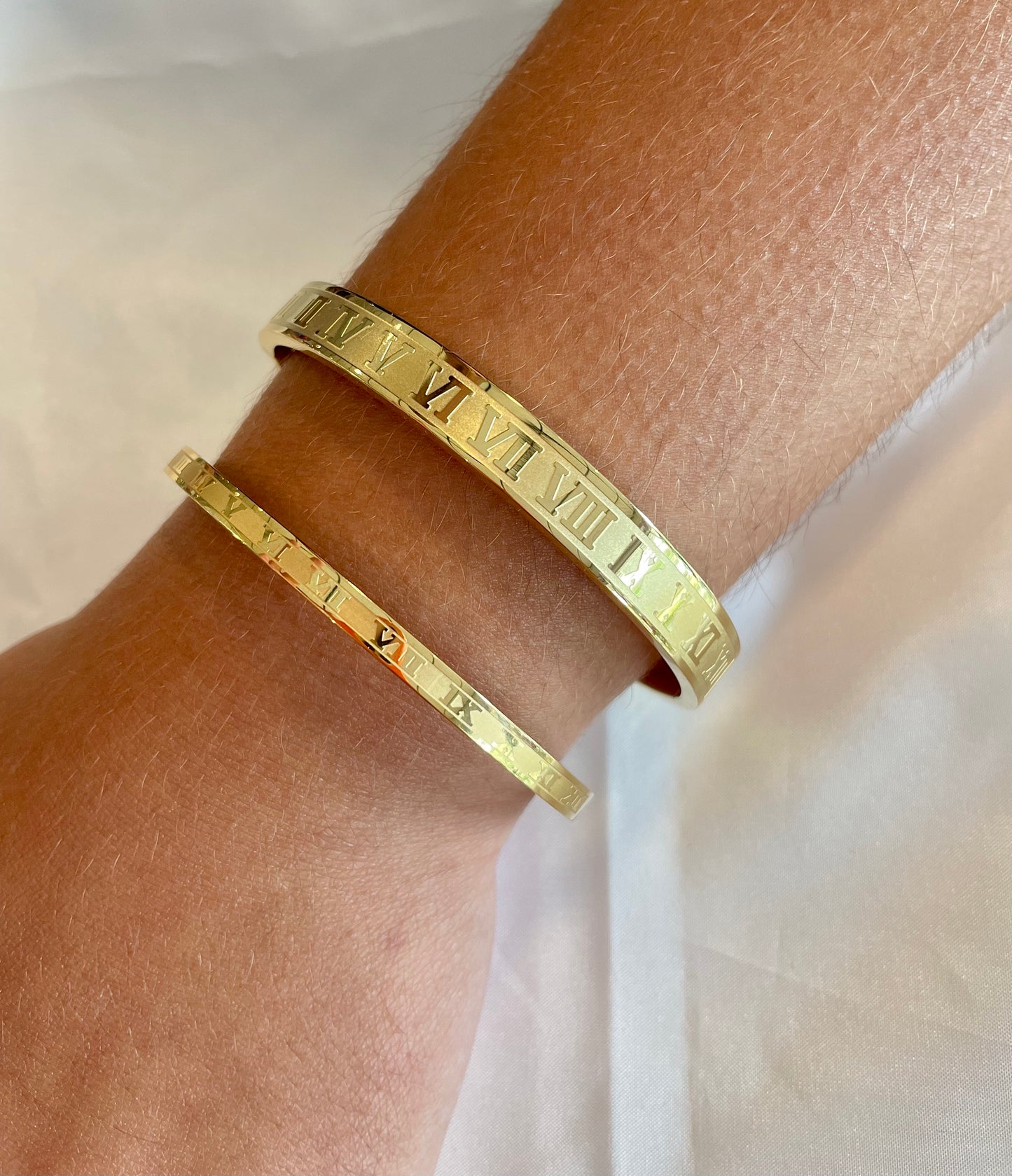 Roman Numeral Bangle- large