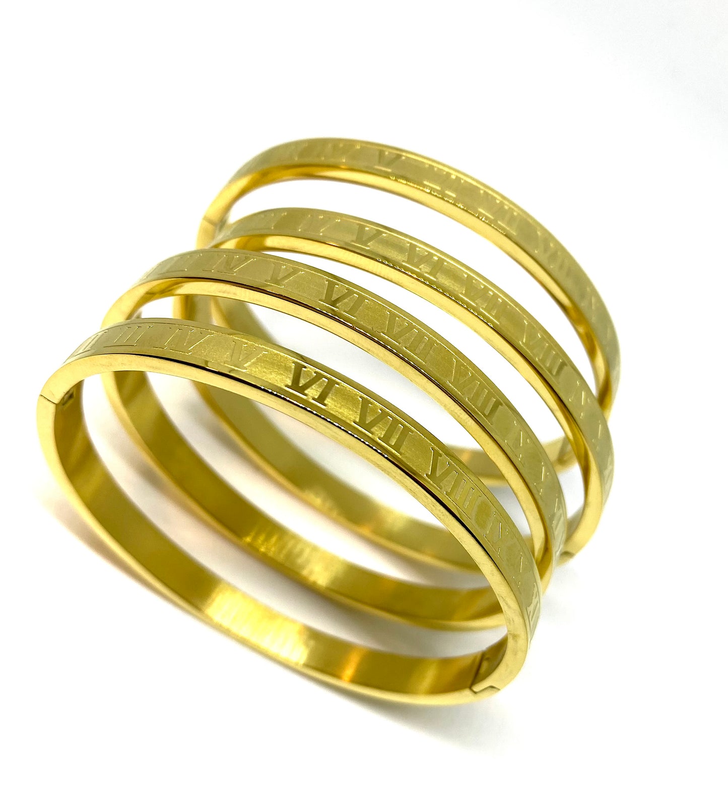 Roman Numeral Bangle- medium