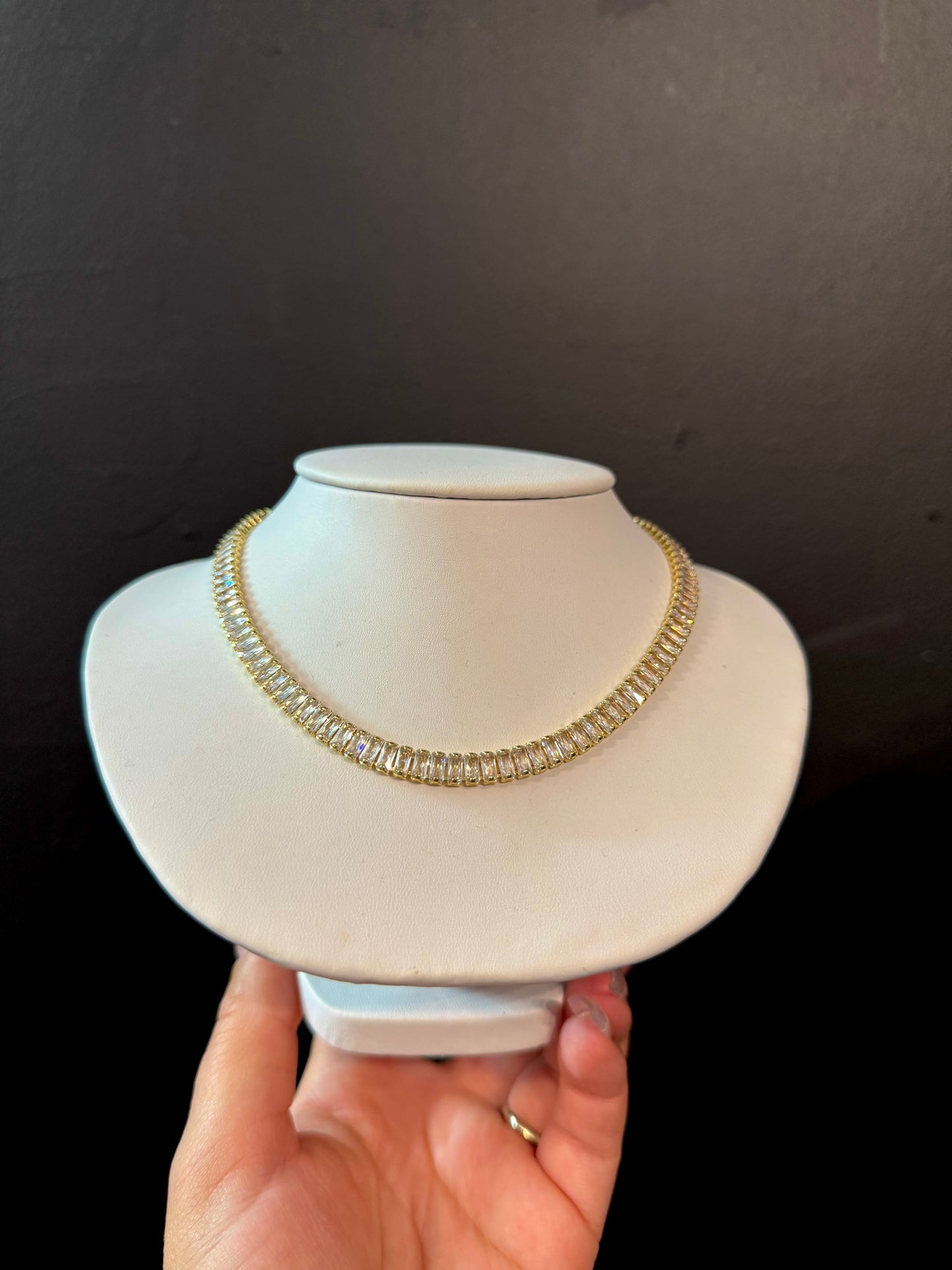 Gold Baguette Choker