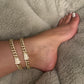 Iced Cuban Anklet-gold