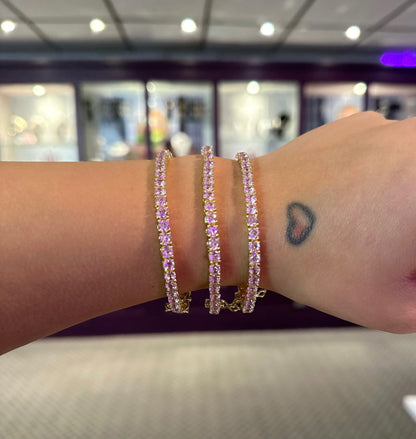 Pink Tennis Bracelet