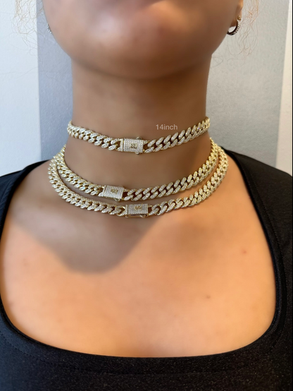 Iced Cuban Choker-gold