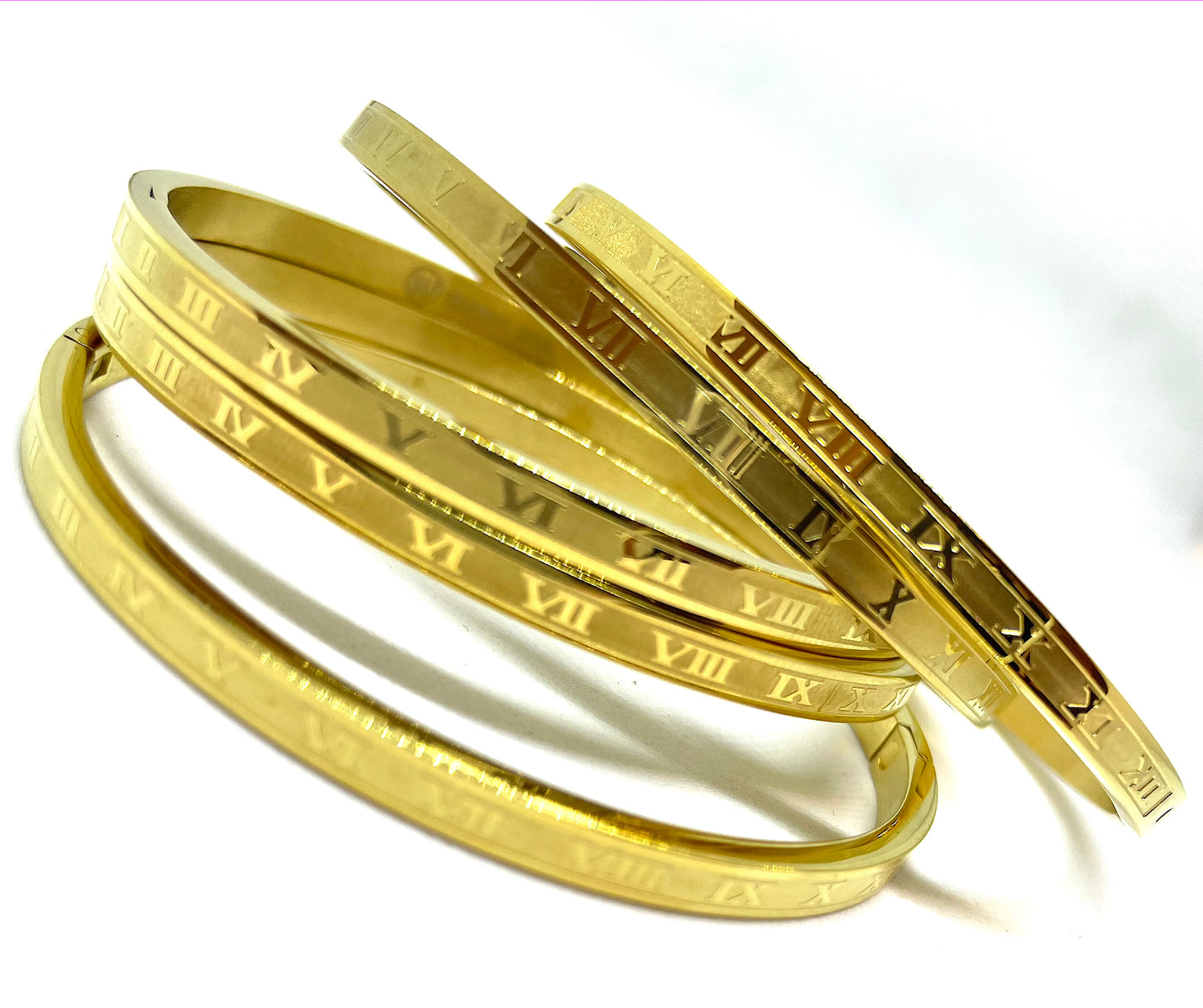 Roman Numeral Bangle-thin