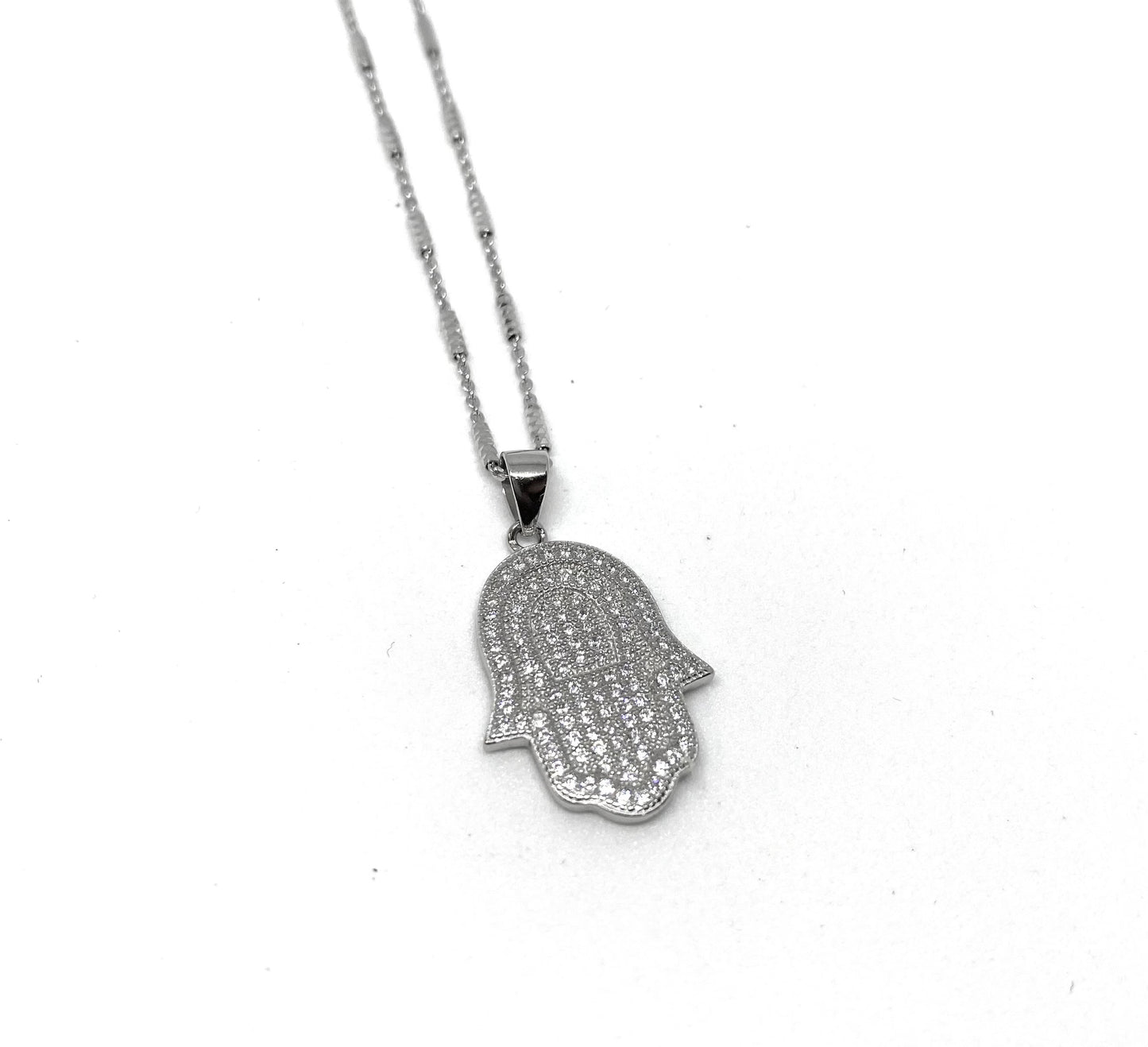 Crystal Hamsa Necklace