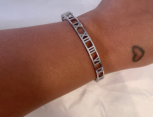 Roman Numeral Bangle-spaced out
