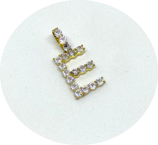 Gold Diamond Letters Charms